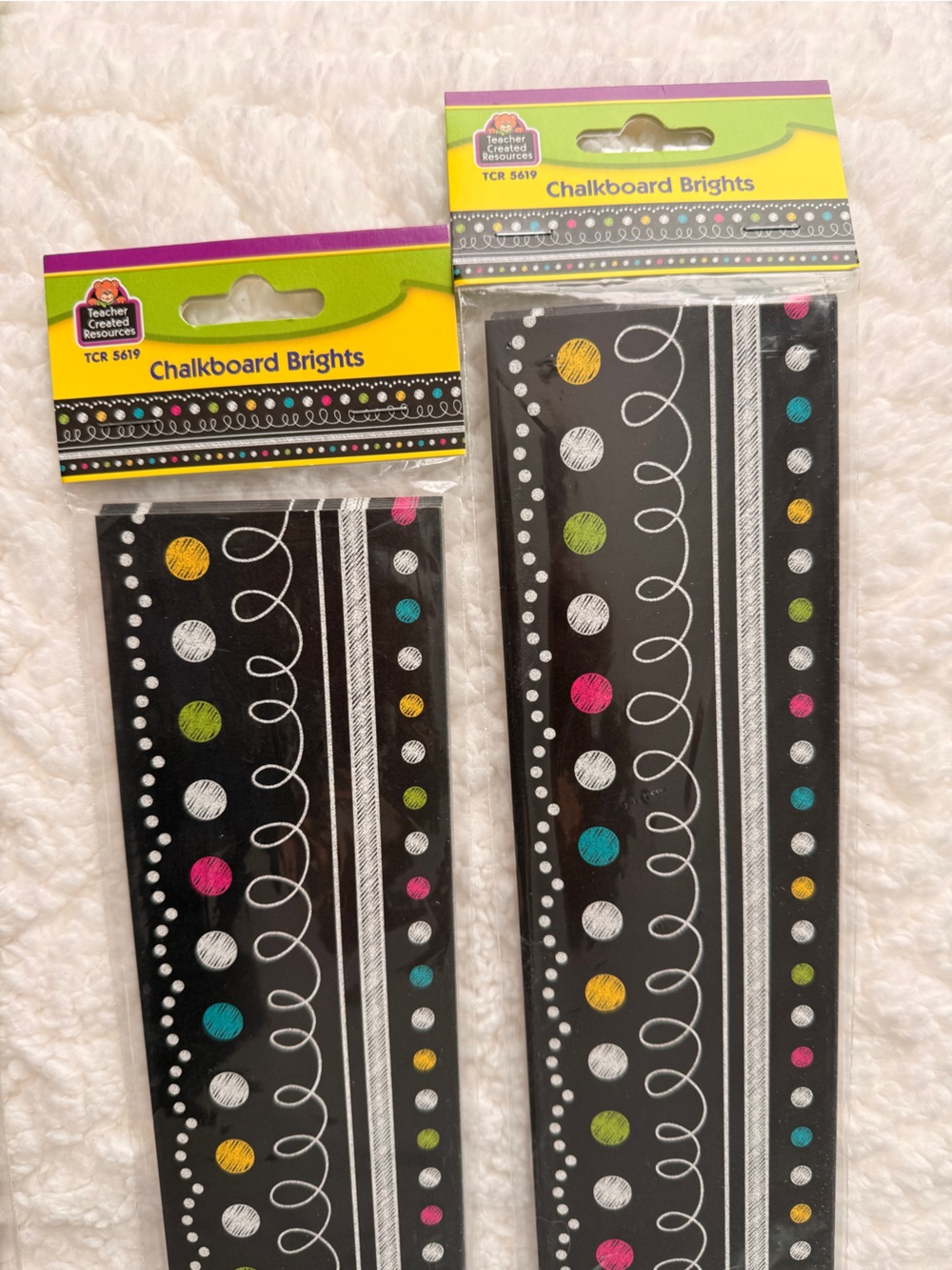 Chalkboard Brights Polka Dot Classroom Border